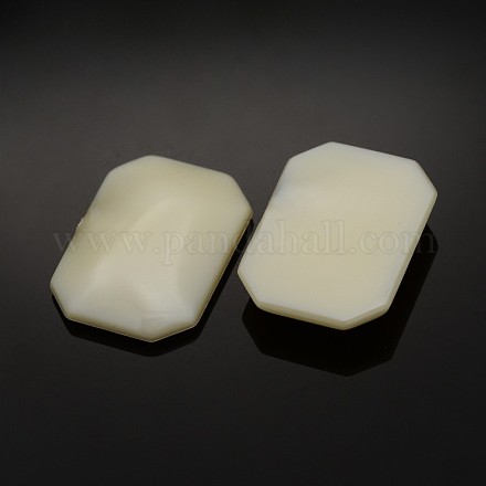 Faceted Rectangle Taiwan Acrylic Cabochons K62-10x14-P13-1