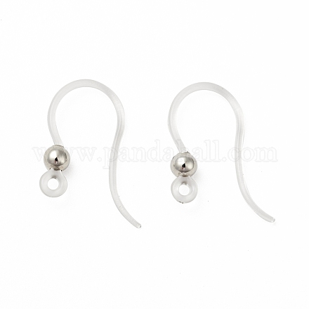 Transparent Resin Earring Hooks RESI-G050-01P-1