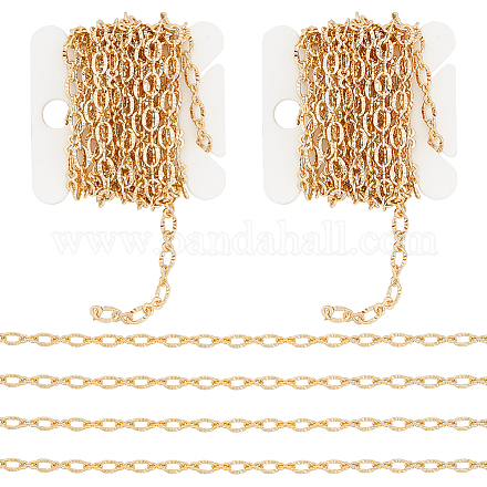 Chaînes de collier en chaîne dorée ph pandahall CHC-WH0003-03G-1