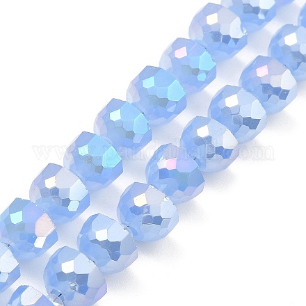 Brins de perles de verre à plaque de couleur ab EGLA-P051-02A-A03-1