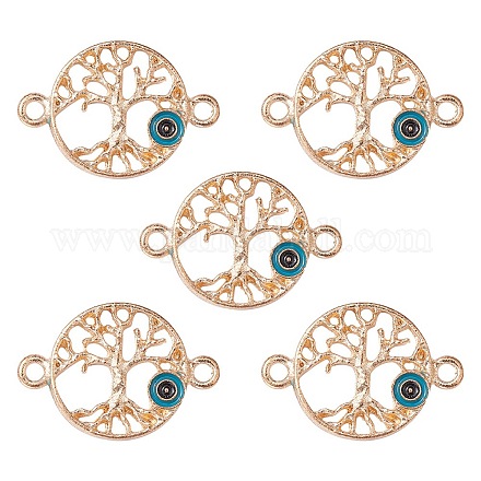 Alloy Connector Charms with Steel Blue Enamel FIND-YW0003-54-1