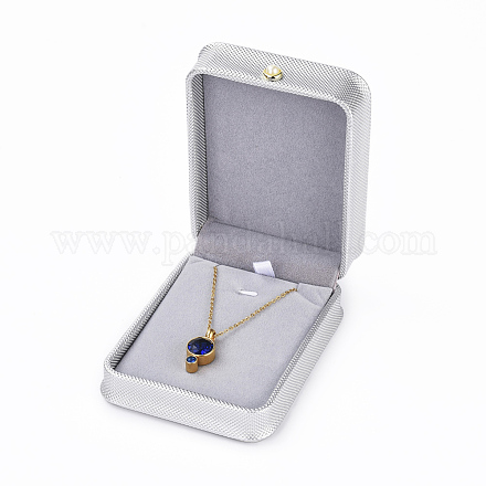 PU Leather Pendant Gift Boxes LBOX-L006-B-02-1