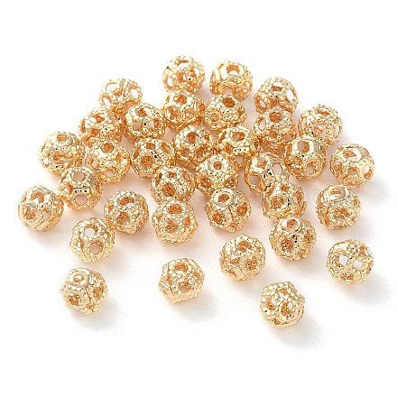 Cremagliera perle di ottone di placcatura KK-D097-11G-01-1