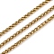 304 Stainless Steel Wheat Chains, Unwelded, Ion Plating(IP), with Spool, Golden, 2mm