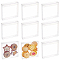 BENECREAT 20pcs Transparent Gift Boxes, 4.3x4.3x0.8inch Rectangle PET Clear Wedding Favor Boxes for Candy Chocolate, Valentine Festival Gift Packaging