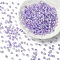 70G Transparent Spray Painted Glass Beads, Cone, AB Color Plated, Faceted,, Dark Violet, 4~4.5x3.5mm, Hole: 1.4~1.6mm
