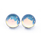 Glass Cabochons, Half Round, Crystal AB, 10x5.8~6mm