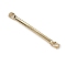 Brass Linking Bars, Connector Charms, Stick, Real 14K Gold Plated, 20x2x1mm, Hole: 1mm