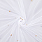 3 Yards Polyester Mesh Fabric, with Imitation Pearl, White, 1400mm