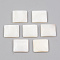 Natural Freshwater Shell Cabochons, Rectangle, White, 13x15x3mm