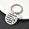 Alloy Keychain, with 304 Stainless Steel Findings, Letter M, 6cm
