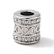 Tarnish Resistant 304 Stainless Steel Beads, Column with Infinity, Stainless Steel Color, 8.5x8mm, Hole: 4mm