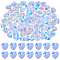Beebeecraft 1 Box 80Pcs Crystal Charms Electroplate Glass Heart Faceted Charms Valentine Beads Charms AB Color Glass Charms for DIY Handmade Jewelry Making Bracelets Necklace