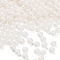 Frosted Plastic Imitation Pearl Beads, Round, White, 4mm, Hole: 1mm