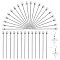 60Pcs 925 Sterling Silver Head Pins, Silver, 15mm, Pin: 0.5mm
