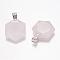 Natural Rose Quartz Gemstone Pendants, Faceted, Hexagram, Platinum, 41x28x9mm, Hole: 5x9mm