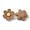 Opaque Resin Cabochons, Flower, Camel, 31x34x10mm