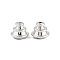 Brass Beads, Mixed Shapes, Rack Plating, Long-Lasting Plated, Cadmium Free & Lead Free, Platinum, Fountain Shape, 7x8mm, Hole: 1.2mm