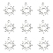 304 Stainless Steel Charms, Sun, Stainless Steel Color, 12.5x10x1mm, Hole: 1mm