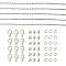 DIY Brass Chain Extender/End Chains Making Kits, Platinum, 12x6mm, Hole: 1.2mm