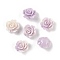 Synthetic Shell Dyed Beads, Flower, Two Tone, Lilac, 10x6.5mm, Hole: 1mm