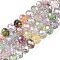 Transparent Glass Beads Strands, Faceted(32 Facets), Rondelle, Colorful, 8x6.5mm, Hole: 1.2mm, about 60~62pcs/strand, 39~40cm