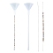 2Pcs Plastic Beaded Funnel Tools, Clear, 25.5~23.8x5.2~5.25cm, Inner Diameter: 0.45~0.5cm