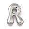 304 Stainless Steel Pendants, Letter Charm, Anti-Tarnish, Letter R, 22.5x17.5x6mm, Hole: 3.5x2.2mm