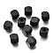 Spray Painted Wooden Beads, Square, Black, 10x10x10mm, Hole: 3mm