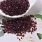 MIYUKI Delica Beads, Cylinder, Japanese Seed Beads, 11/0, (DB0120) Dark Topaz Claret Luster, 1.3x1.6mm, Hole: 0.8mm, about 20000pcs/bag, 100g/bag