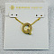Brass Initial Pendant Necklaces for Women, Golden, Letter Q, 15.75 inch(40cm)