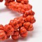 Dyed Synthetic Turquoise Bead Strands, Pumpkin, Orange Red, 20x15mm, Hole: 1mm, about 228pcs/1000g