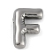 Anti-Tarnish 304 Stainless Steel Pendants, Letter F, 17.5x12.5x5mm, Hole: 2mm