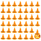 Plastic Cabochons, Witch Hat, Orange, 25x25x25mm