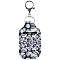 Imitation Leather Keychains, with Alloy Clasps, Rectangle, Baseball, Black, 10.2x6.5cm