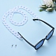 眼鏡チェーン  眼鏡用ネックストラップ  アクリルカーブチェーン付き  304ステンレス鋼カニカンとラバーループエンド  ミックスカラー  30.7インチ（78cm） AJEW-EH00021-7