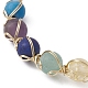 Bracelet manchette en perles de pierres précieuses naturelles et synthétiques mélangées BJEW-JB09592-2