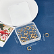 Sunnyclue 1 caja 24 pendientes de aro chapados en oro de 18 quilates EJEW-SC0001-24-6
