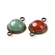 Natural & Synthetic Mixed Gemstone Connector Charms G-D059-02-3