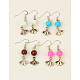 Fashion Leaf Dangle Earrings EJEW-JE00237-1