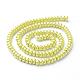Eco-Friendly Spray Painted Glass Rondelle Bead Strands DGLA-L003-3x5mm-14-2