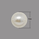 Imitation Pearl Acrylic Half Drilled Beads for Stud Earring Making X-SACR-R701-5x2mm-24-1