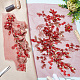 Benecreat 2 Stück 3D rote Blumen Perlen Patches PATC-BC0001-02B-5
