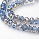 Electroplate Glass Faceted Rondelle Beads Strands EGLA-D020-6x4mm-54-2