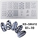 Plastic Nail Stamping Plates MRMJ-G002-12F-4