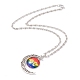 Collana di orgoglio arcobaleno NJEW-F291-01G-2