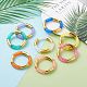 8Pcs 8 Color Candy Color Acrylic & CCB Plastic Curved Tube Chunky Stretch Bracelets Set for Women BJEW-JB08139-2