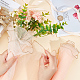 しわのあるウェーブのガーゼ糸の花の花束ラッピング包装  バレンタインデーの贈り物の装飾に適しています  桃パフ  28x0.15cm DIY-WH0039-430B-3
