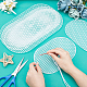 CHGCRAFT 8Pcs 2 Style Mesh Plastic Canvas Sheets Crossbody Bag Purse Making Accessories Oval Canvas Mesh Clear Plastic Canvas Mesh Sheets for Cross Stitch Embroidery Needlepoint Craft FIND-CA0003-37-3