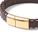 Bracelets de cordon en cuir BJEW-E352-11D-G-2